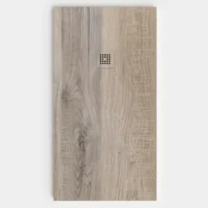 Plato de ducha resina textura pizarra acabado efecto Madera ROBLE SALVAJE - antideslizante STONE 3D moderno