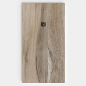 Plato de ducha resina textura pizarra acabado efecto Madera ROBLE TORTORA - antideslizante STONE 3D moderno