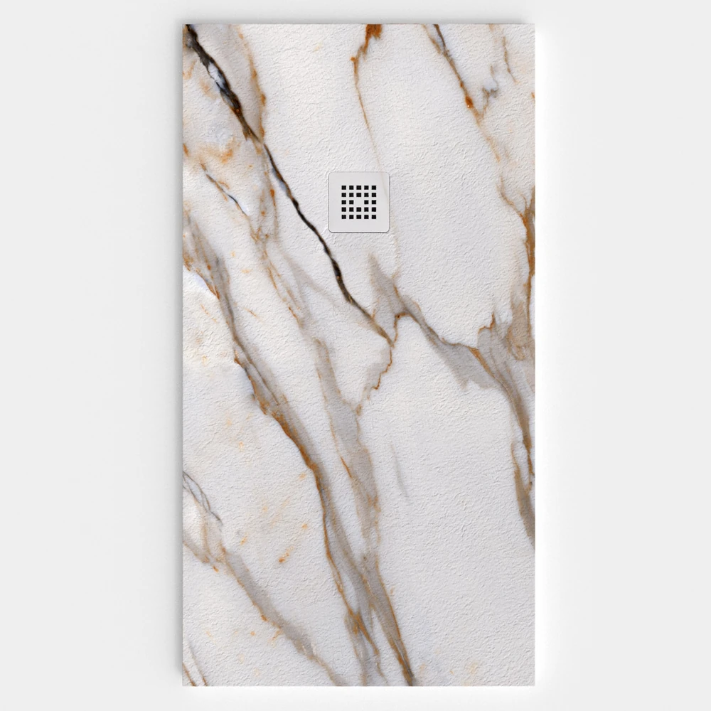 Plato de ducha resina textura pizarra. Efecto en Mármol SANTA - antideslizante STONE 3D moderno 1 Plato de ducha resina textura pizarra. Efecto en Mármol SANTA - antideslizante STONE 3D moderno