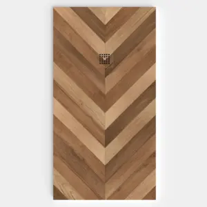 Plato de ducha resina textura pizarra acabado efecto Madera SELVA WOOD - antideslizante STONE 3D moderno