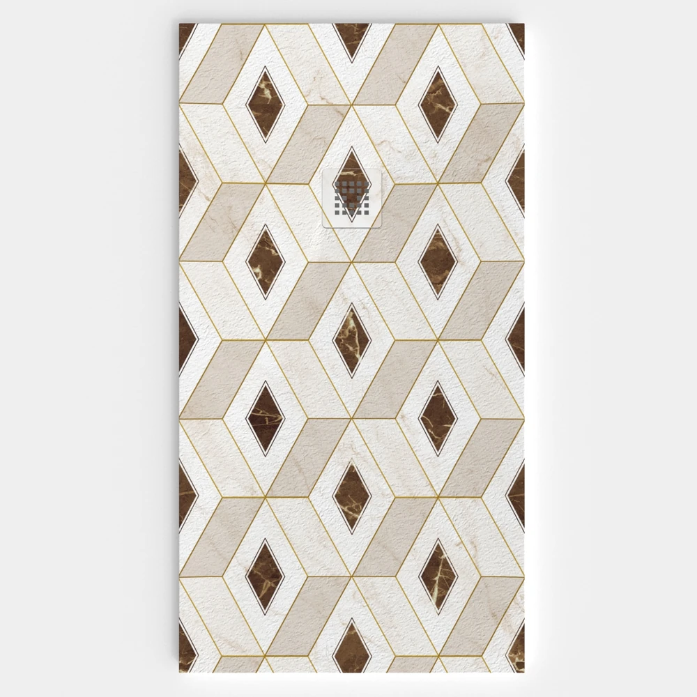 Plato de ducha resina textura pizarra. Efecto en Hidráulico SUPREME - antideslizante STONE 3D moderno 1 Plato de ducha resina textura pizarra. Efecto en Hidráulico SUPREME - antideslizante STONE 3D moderno