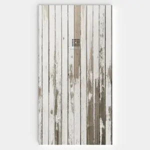 Plato de ducha resina textura pizarra acabado efecto Madera VINTAGE - antideslizante STONE 3D moderno