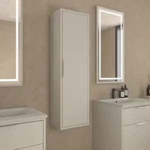 Columna de baño  KLUM 1 puerta suspendida 120 cm x 30 cm x 25 cm acabado GRIS SEDA
