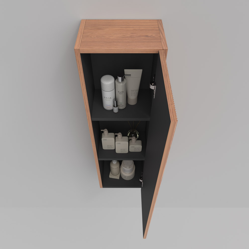 Columna de baño suspendida REXA 1 puerta madera Abedul - Imagen 2