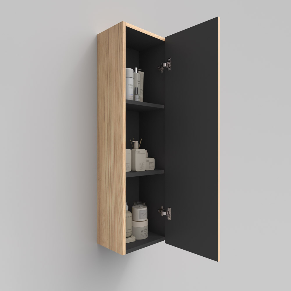 Columna de baño suspendida REXA 1 puerta madera Cembrano - Imagen 3