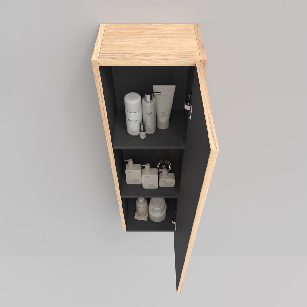 Columna de baño suspendida REXA 1 puerta madera Cembrano - Imagen 2