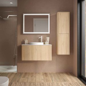 Mueble de baño FUSE suspendido 1 cajón  ROBLE CLARO