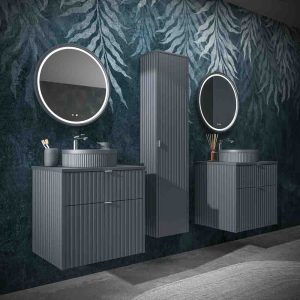 Mueble de baño TREX suspendido 2 cajones  Grafito