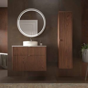 Mueble de baño TREX suspendido 2 cajones  Abedul