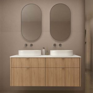 Mueble de baño TREX suspendido 4 cajones Roble Claro