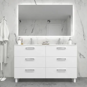 Mueble de baño NEXO con patas 6 cajones BLANCO