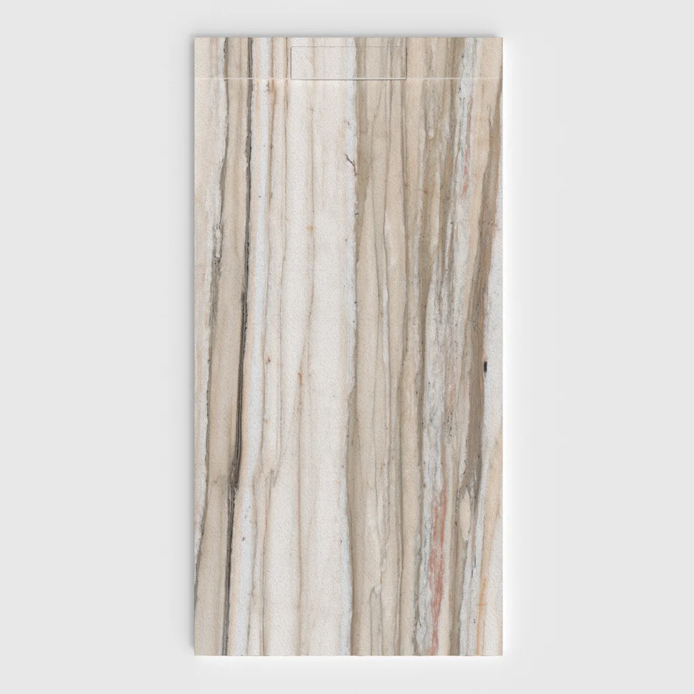 Plato de ducha 3D Plaster efecto madera HOLMAR - vista frontal