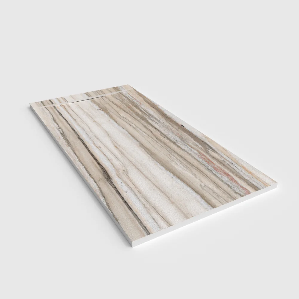 Plato de ducha 3D Plaster efecto madera HOLMAR - vista en perspectiva