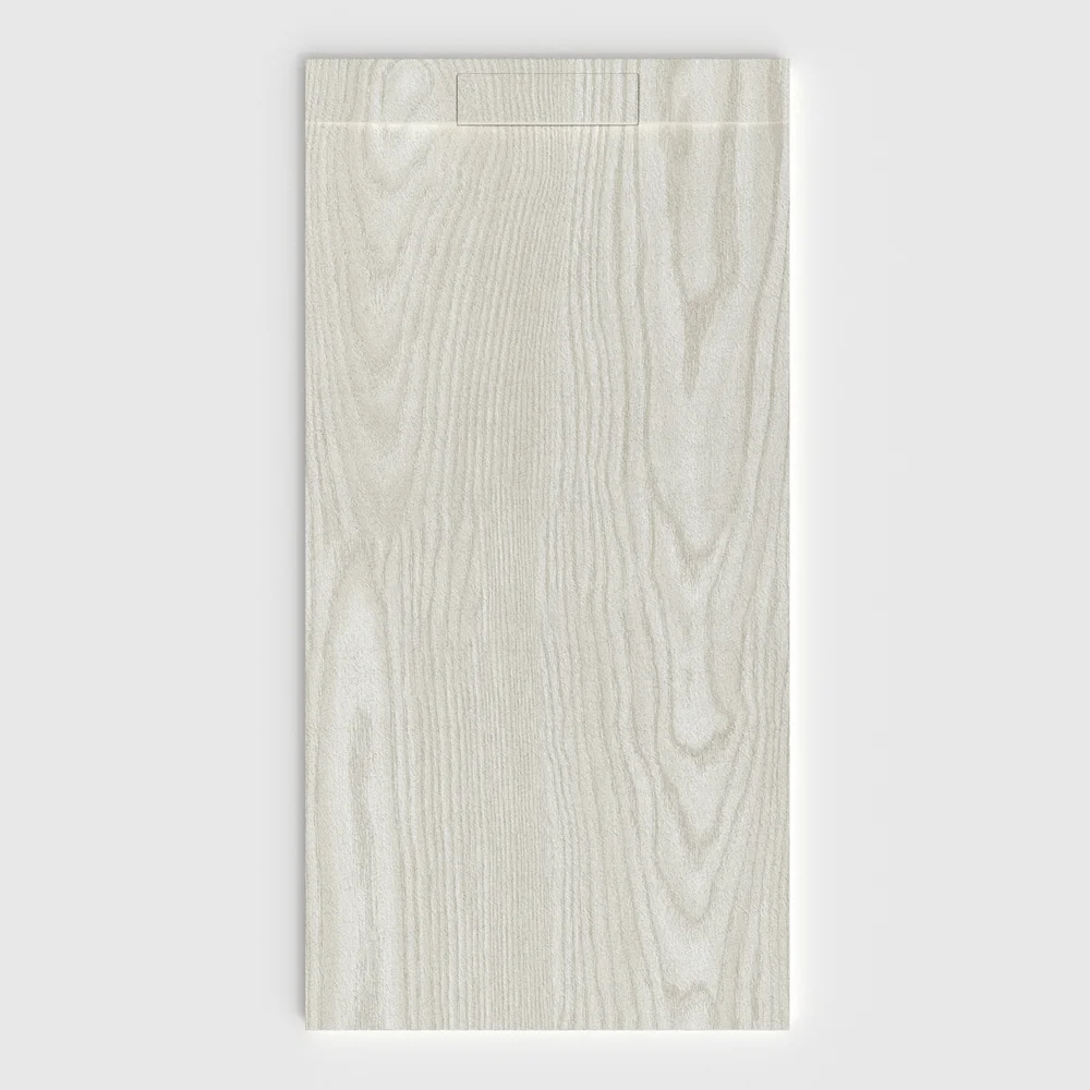 Plato de ducha 3D Plaster efecto madera LUZORE - vista frontal