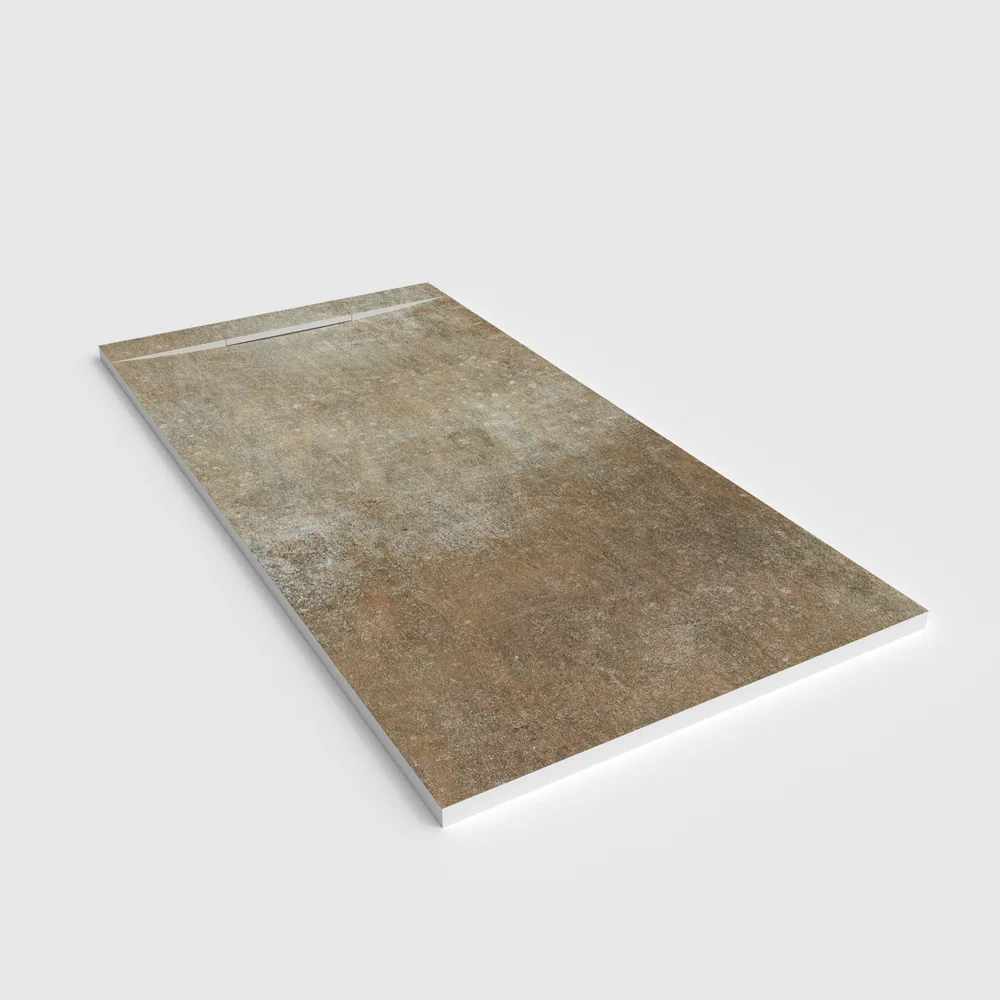 Plato de ducha 3D Plaster efecto cemento ARKETA - vista en perspectiva
