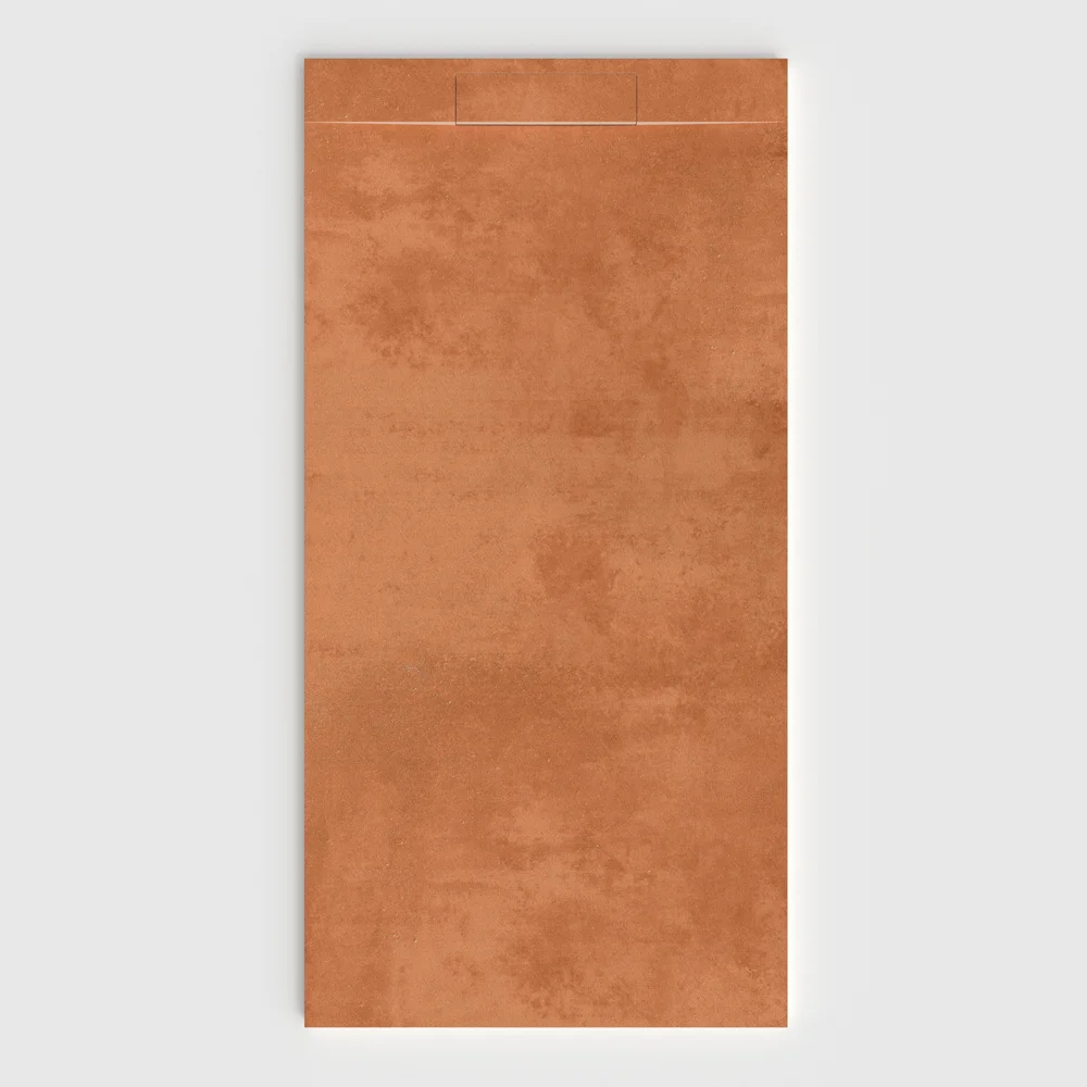 Plato de ducha 3D Plaster efecto cemento BASALUX - vista frontal