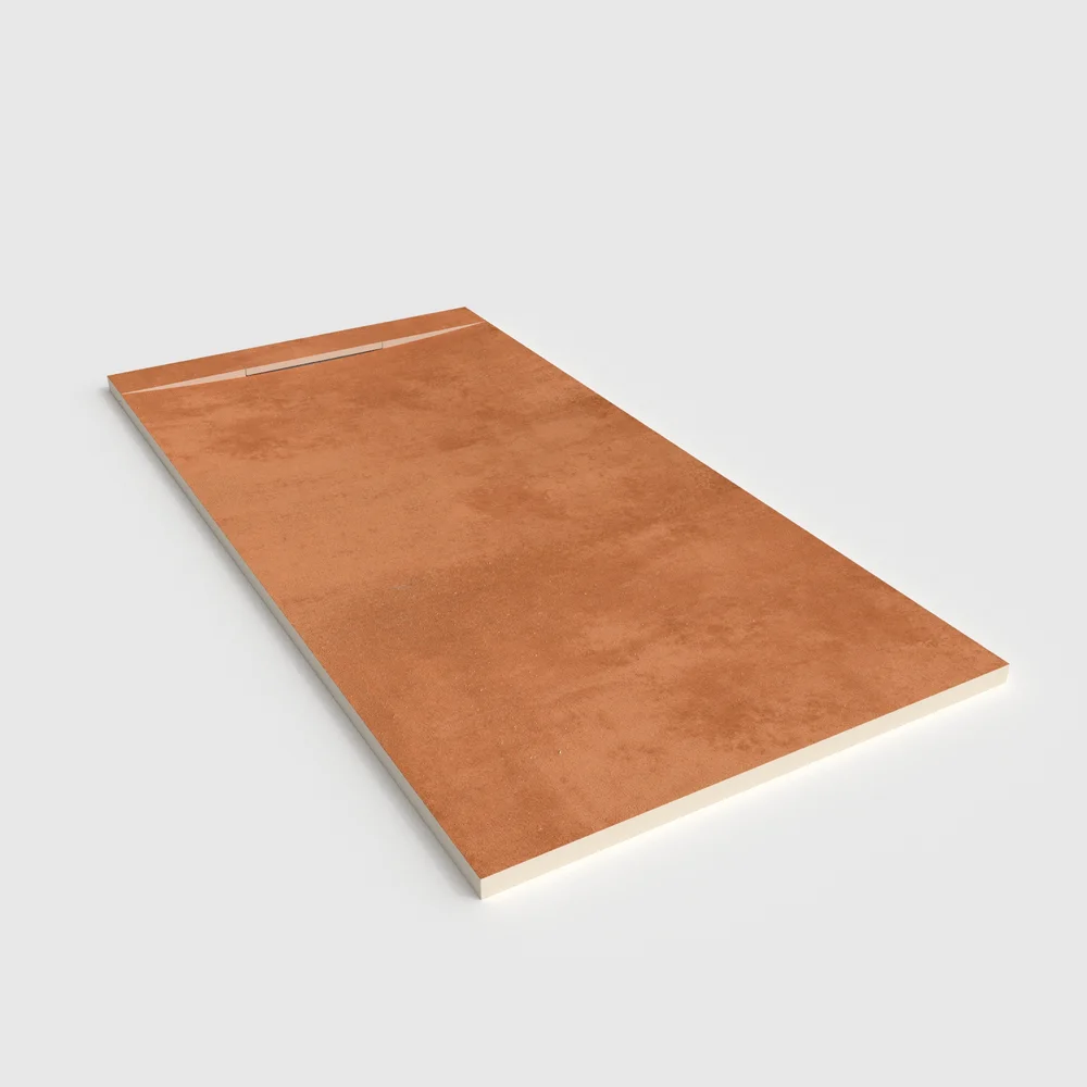 Plato de ducha 3D Plaster efecto cemento BASALUX - vista en perspectiva
