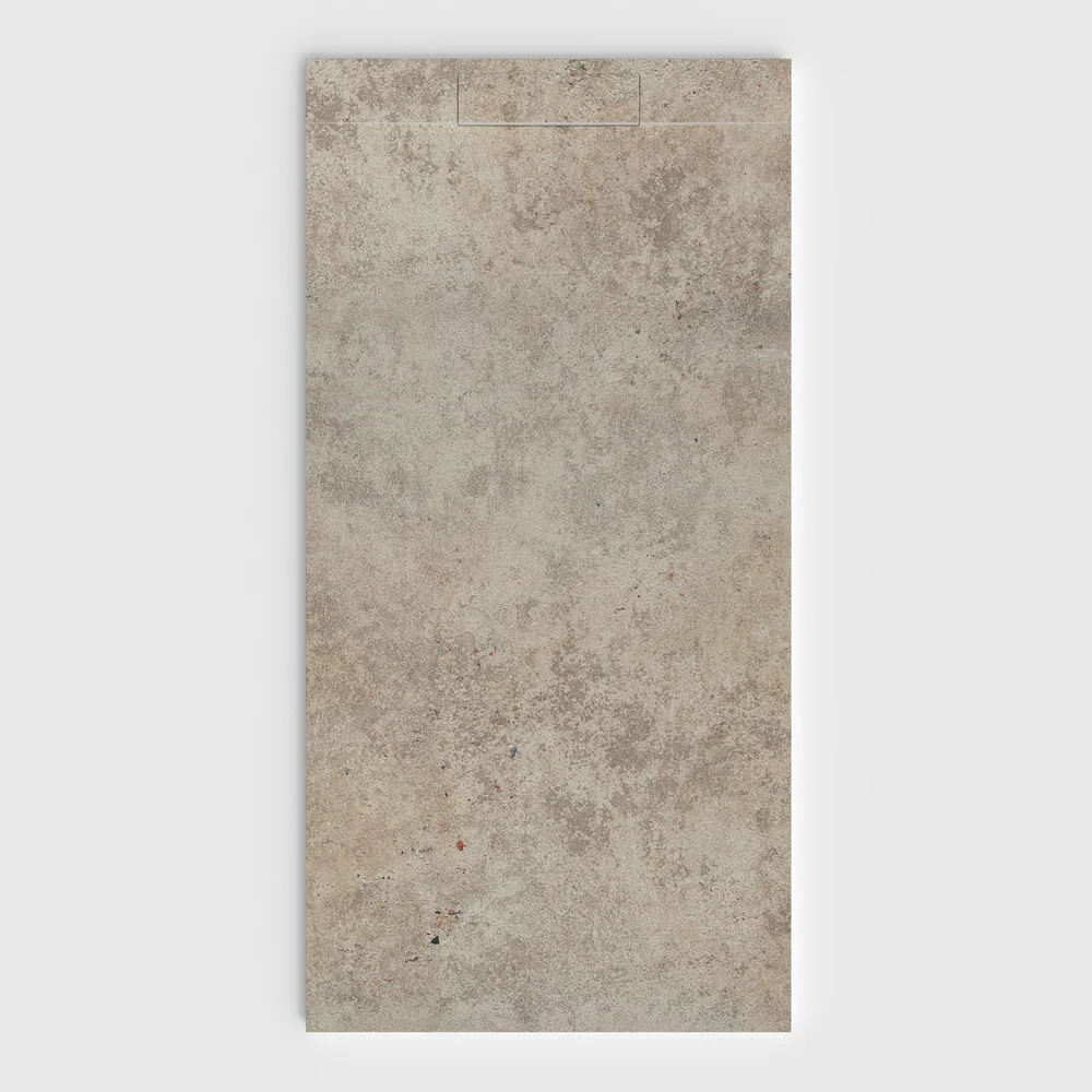 Plato de ducha 3D Plaster efecto cemento BETONIK - vista frontal