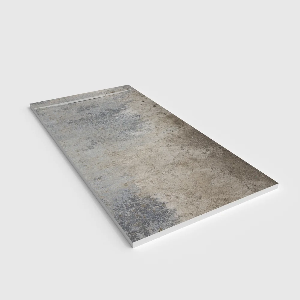 Plato de ducha 3D Plaster efecto cemento CEMLUX - vista en perspectiva
