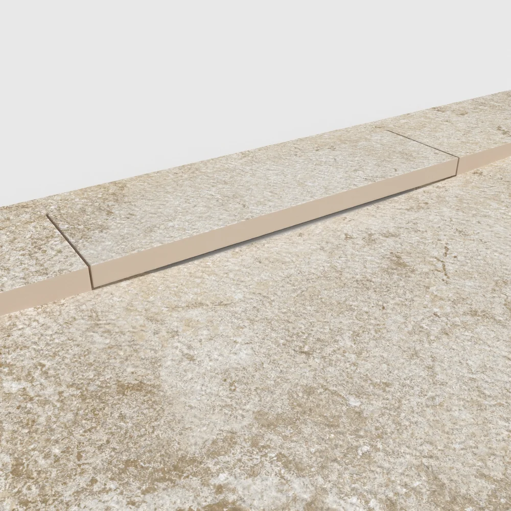 Plato de ducha 3D Plaster efecto cemento DURTON - detalle de textura