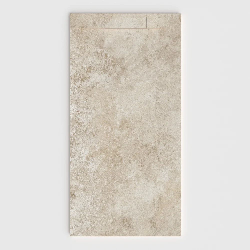 Plato de ducha 3D Plaster efecto cemento DURTON - vista frontal