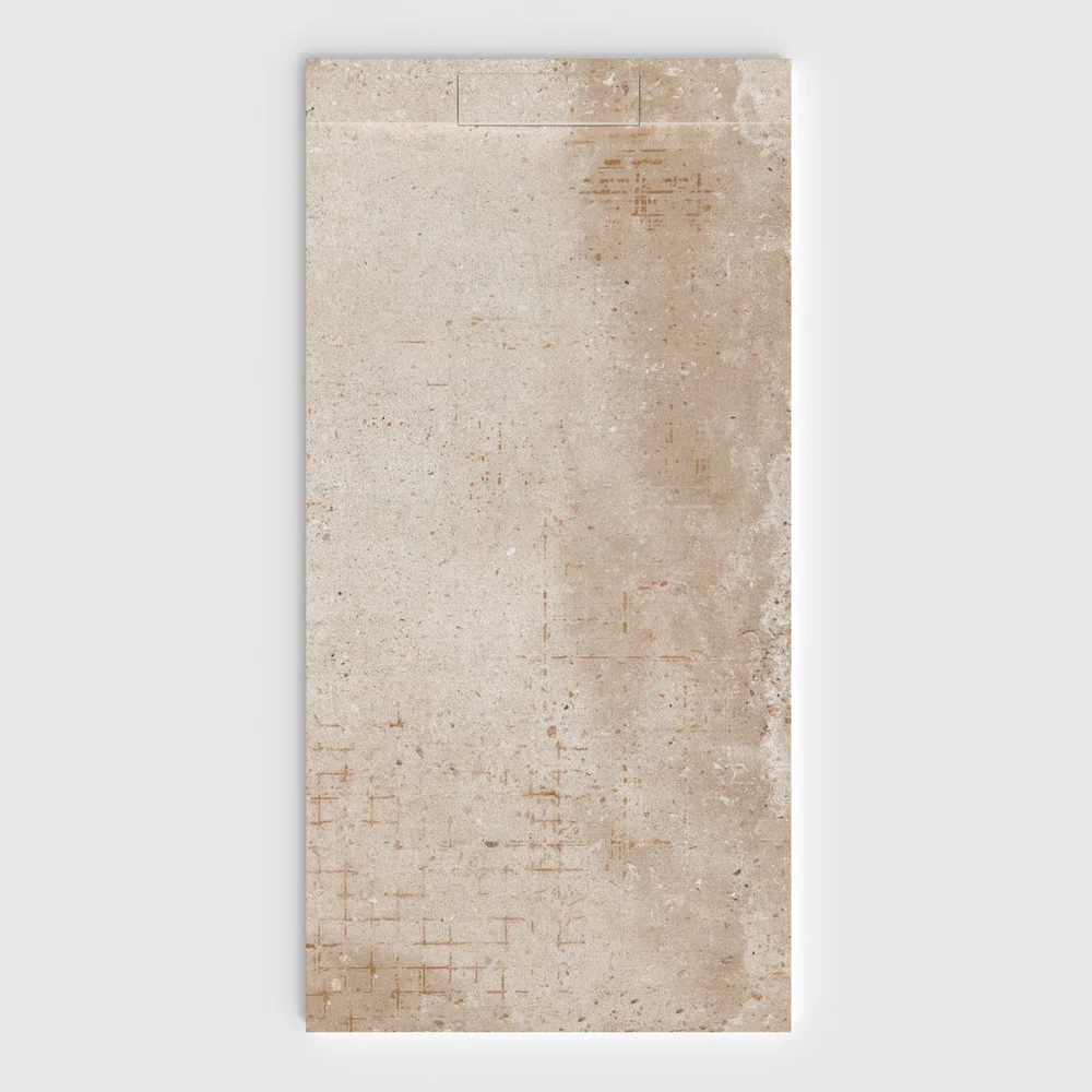 Plato de ducha 3D Plaster efecto cemento GRAVON - vista frontal