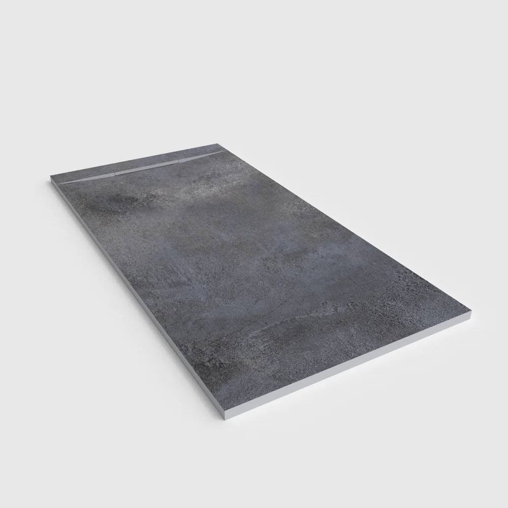 Plato de ducha 3D Plaster efecto cemento LUNEXOR - vista en perspectiva