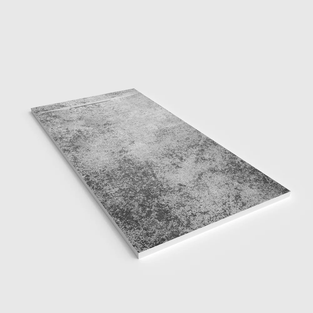 Plato de ducha 3D Plaster efecto cemento MINETRO - vista en perspectiva