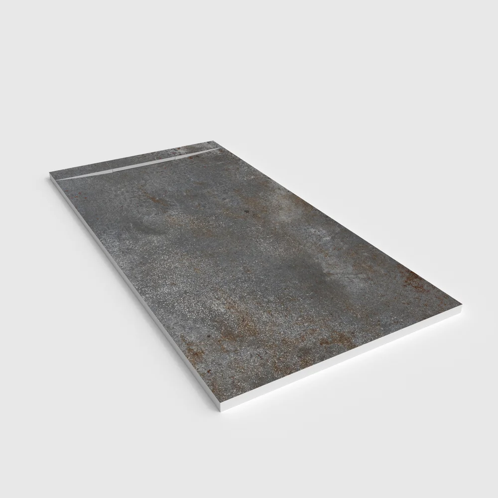 Plato de ducha 3D Plaster efecto cemento OXIGON - vista en perspectiva