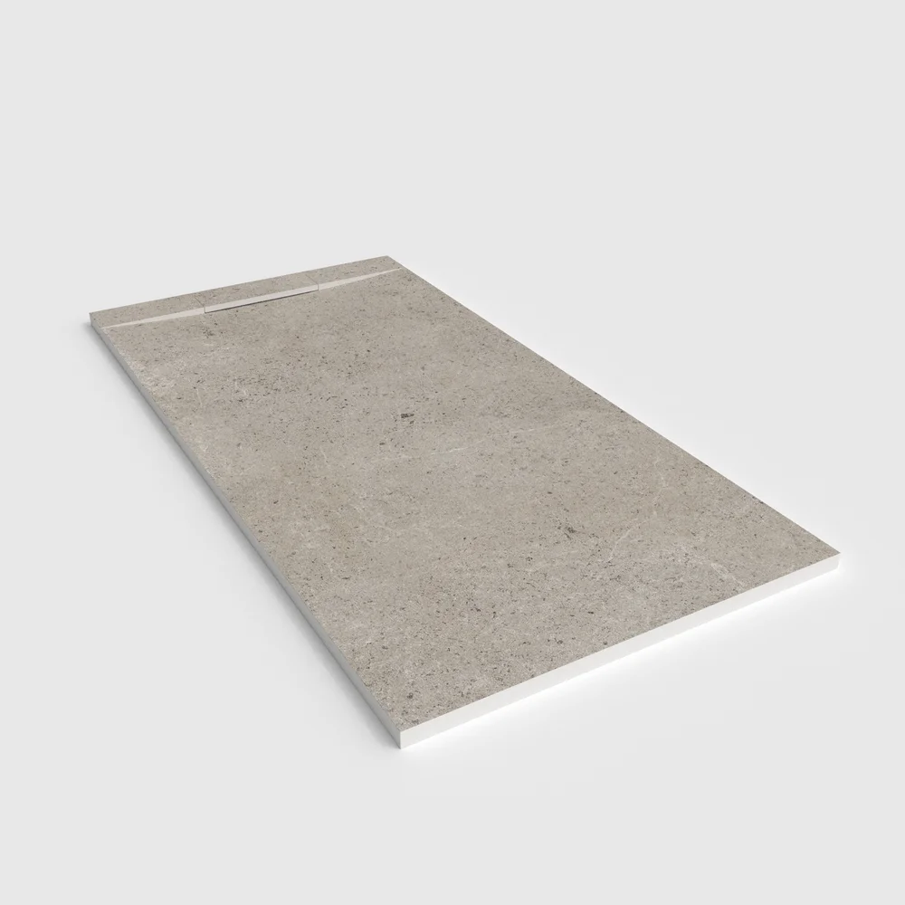 Plato de ducha 3D Plaster efecto cemento SARRIA - vista en perspectiva