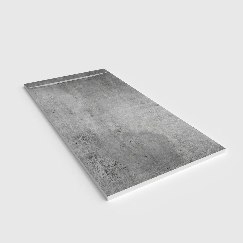 Plato de ducha 3D Plaster efecto cemento VELTRIX - vista en perspectiva