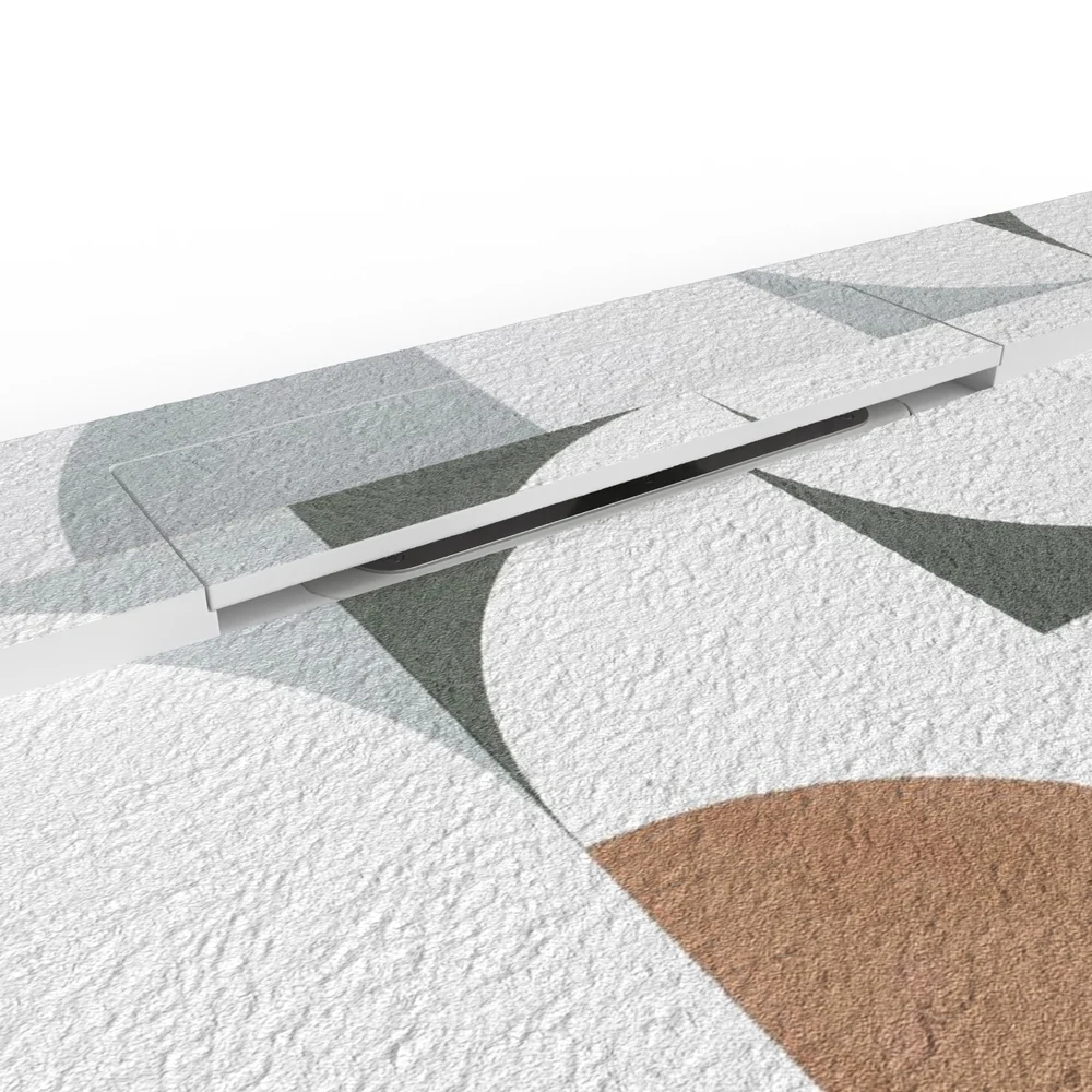 Plato de ducha 3D Plaster efecto hidráulico ASH - vista detalle