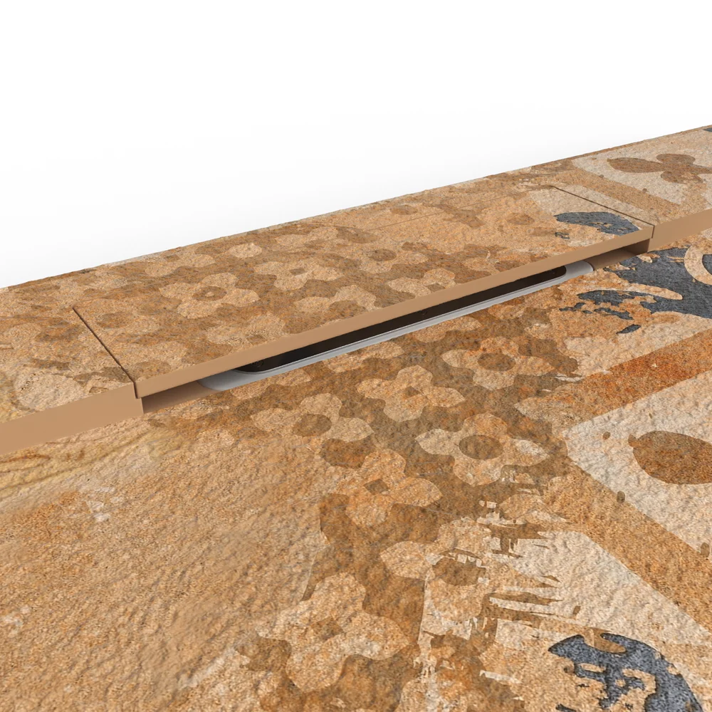 Plato de ducha 3D Plaster efecto hidráulico EXPOSED - vista detalle