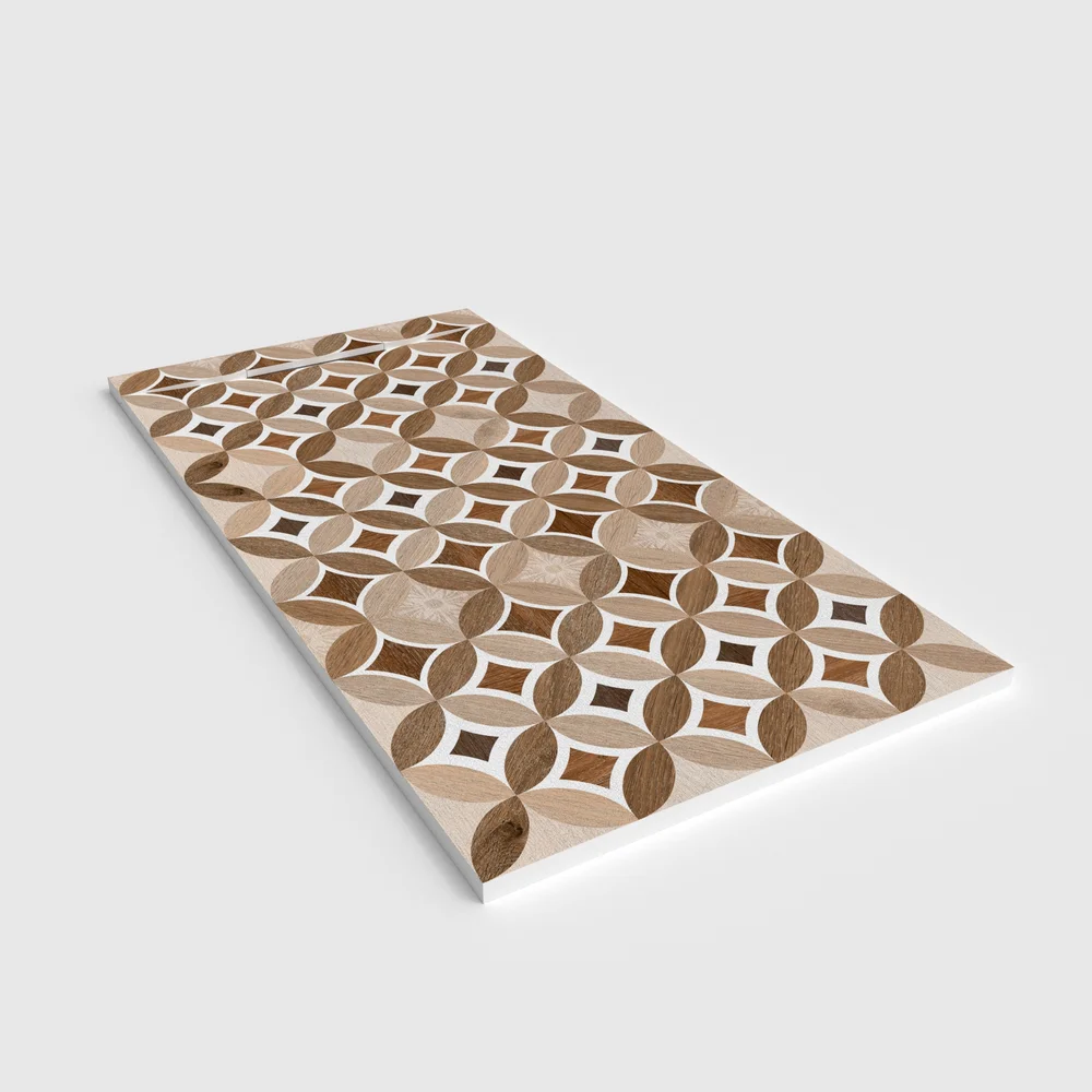 Plato de ducha 3D Plaster efecto hidráulico LISANTA - vista en perspectiva