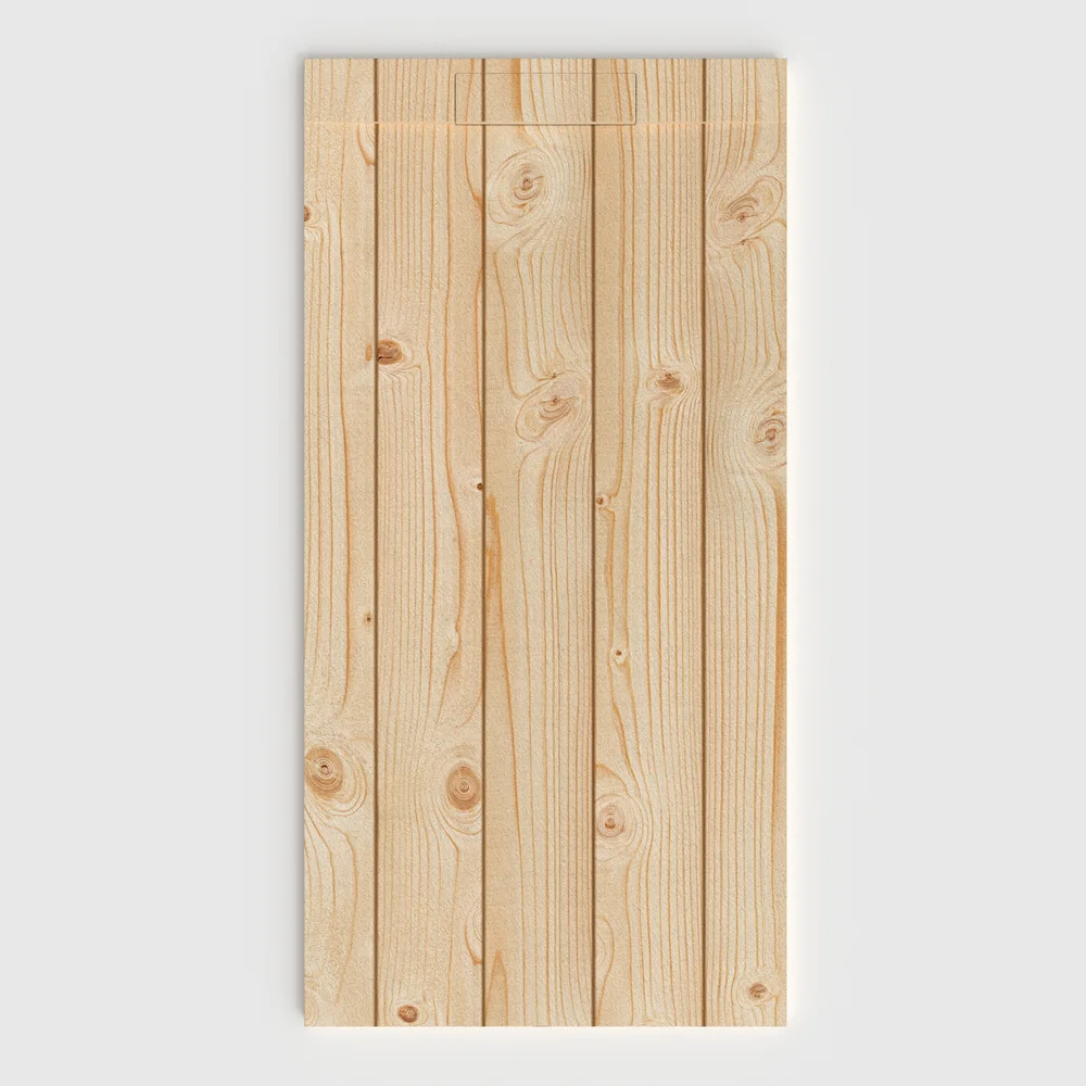 Plato de ducha 3D Plaster efecto madera Aromysa - vista frontal