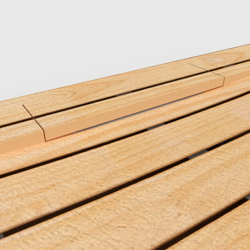 Plato de ducha 3D Plaster efecto madera Aroven - detalle de textura