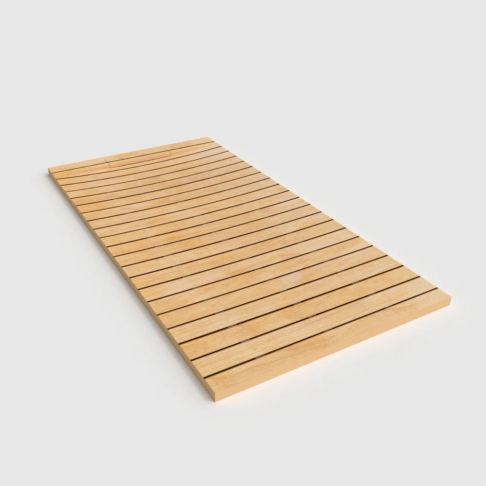 Plato de ducha 3D Plaster efecto madera Aroven - vista en perspectiva