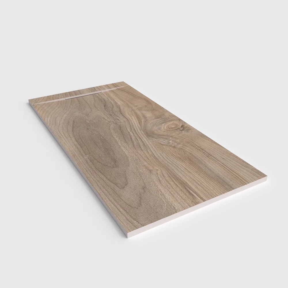 Plato de ducha 3D Plaster efecto madera Firalis - vista en perspectiva