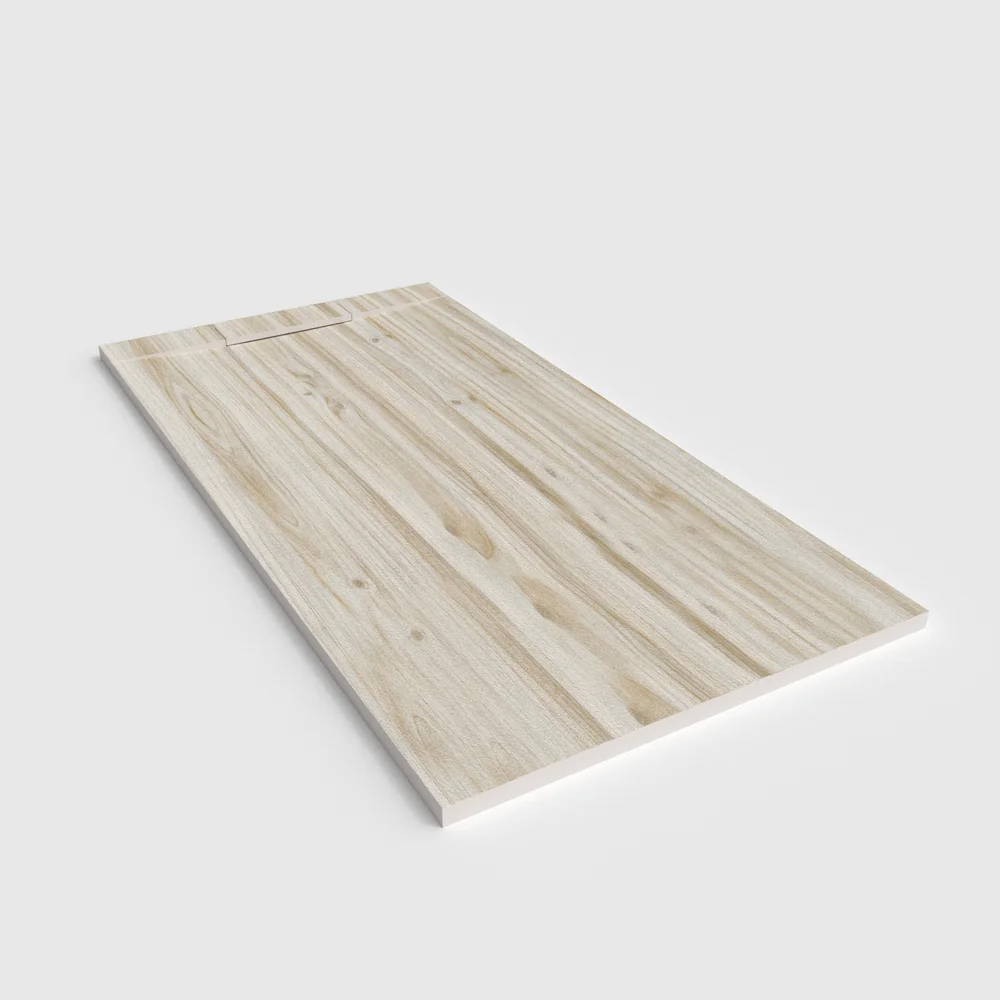 Plato de ducha 3D Plaster efecto madera Orkam - vista en perspectiva