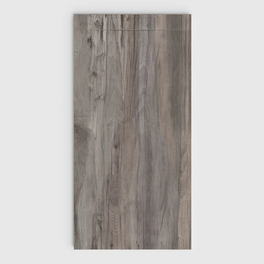 Plato de ducha 3D Plaster efecto madera Oskena - vista frontal