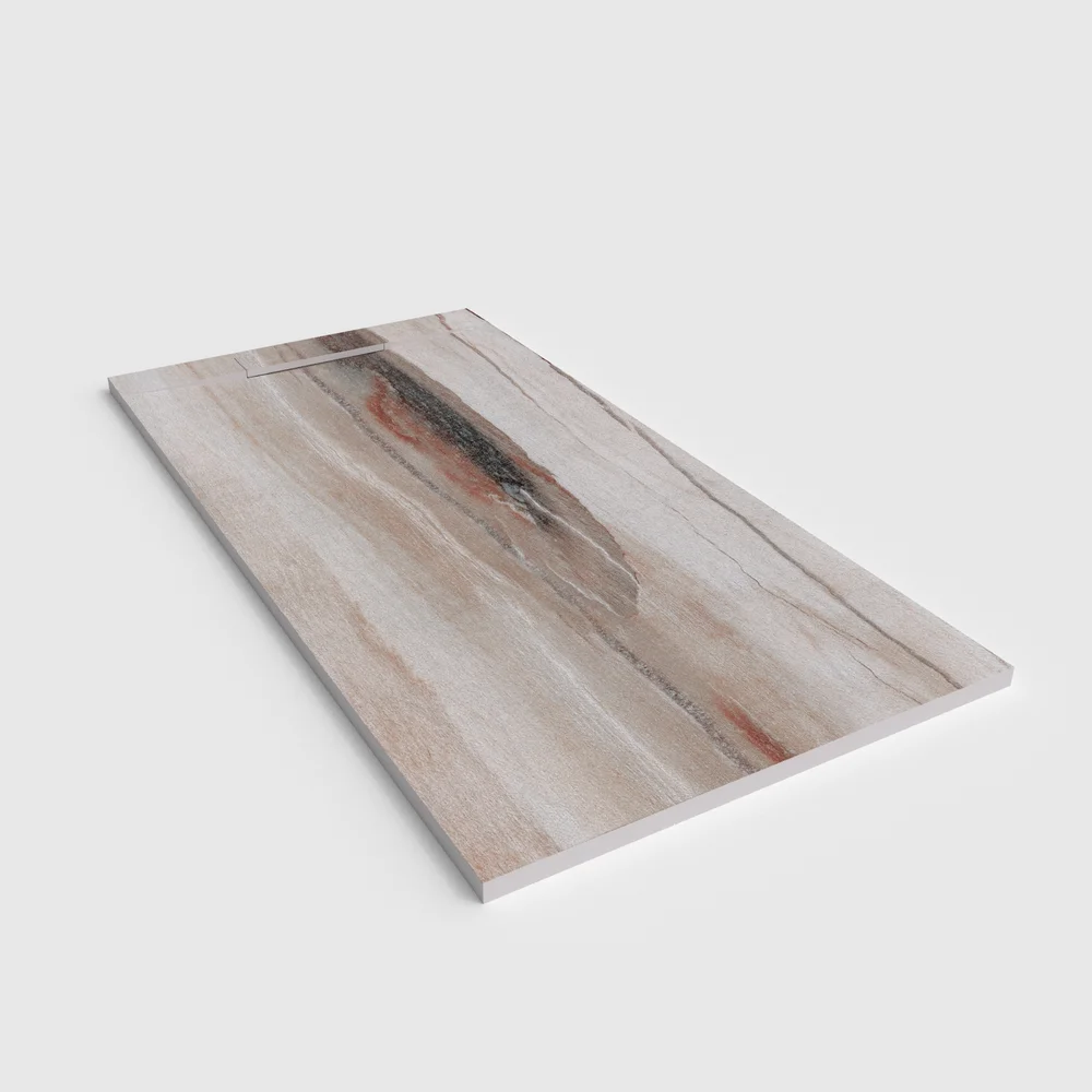 Plato de ducha 3D Plaster efecto madera RAMIUN - vista en perspectiva