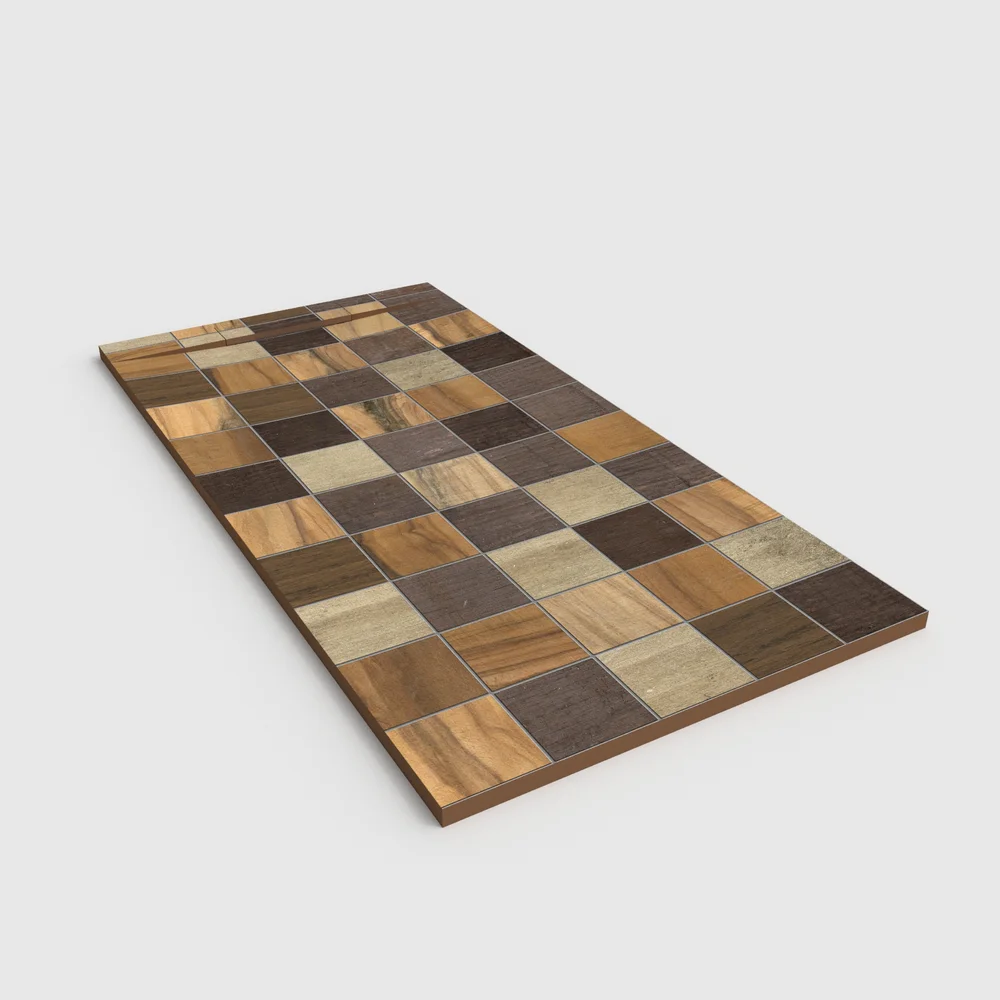 Plato de ducha 3D Plaster efecto madera Sylvara - vista en perspectiva