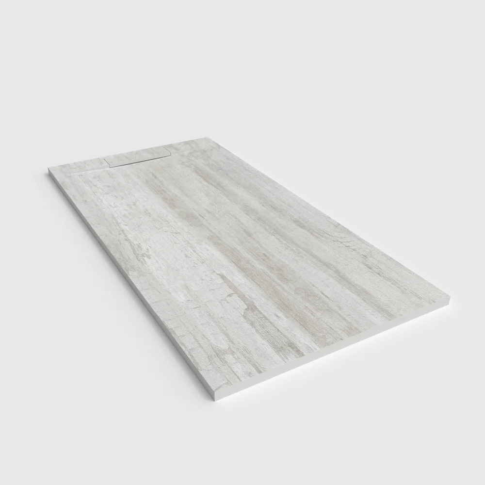 Plato de ducha 3D Plaster efecto madera TAVARIS - vista en perspectiva