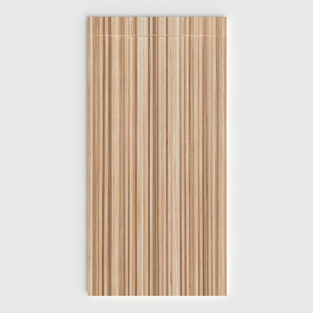 Plato de ducha 3D Plaster efecto madera TEBARO - vista frontal