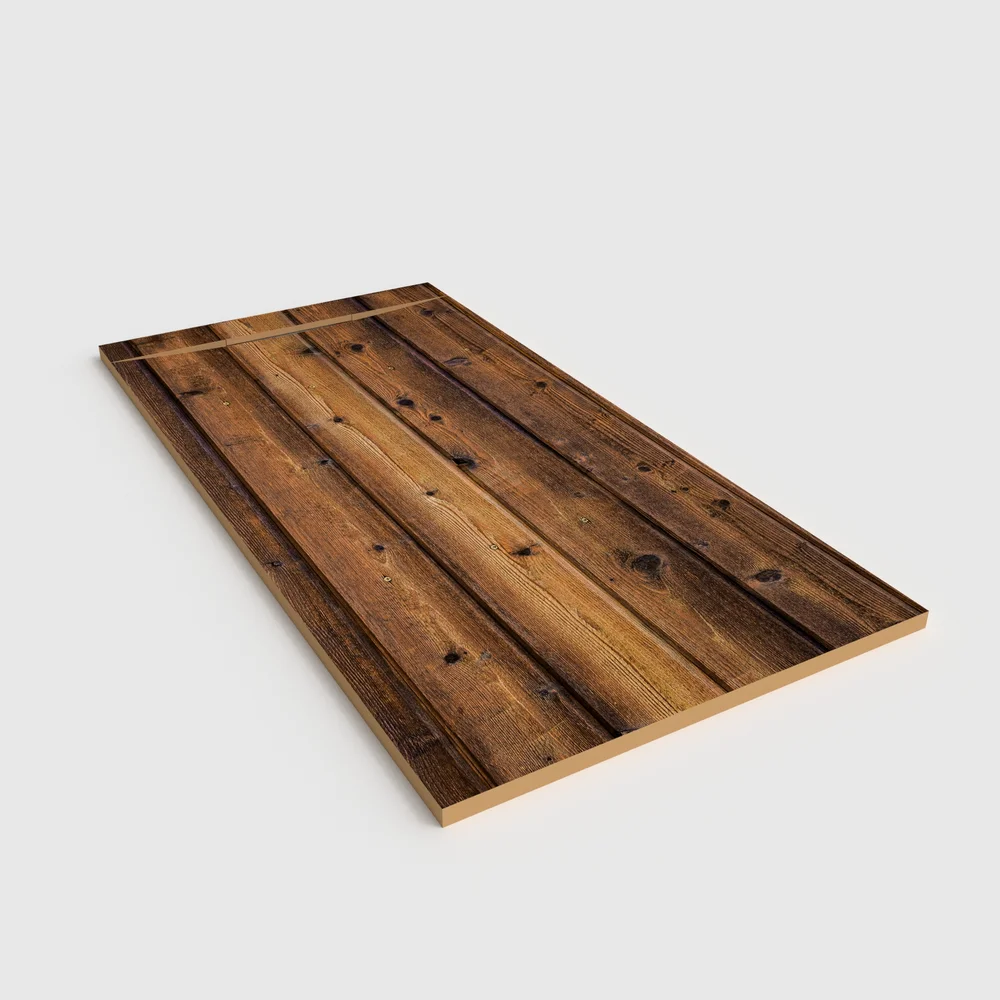 Plato de ducha 3D Plaster efecto madera TERALIA - vista en perspectiva