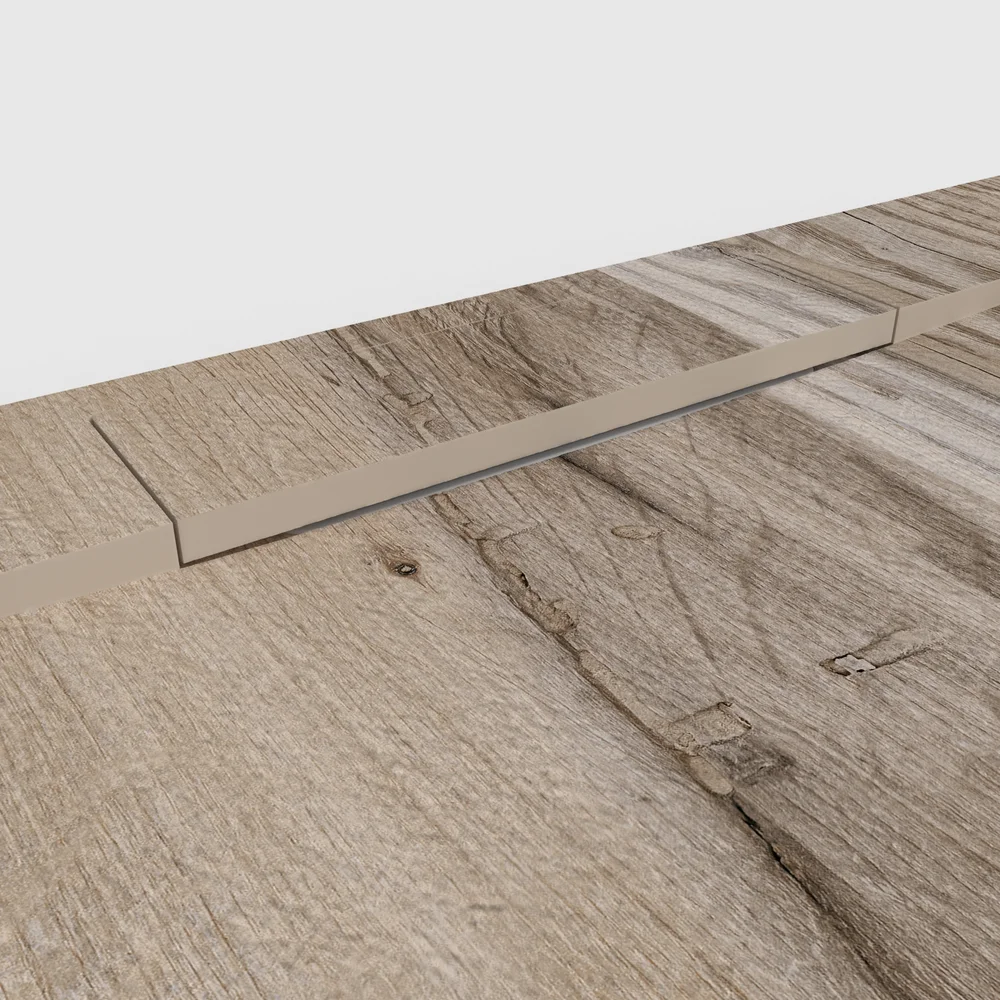 Plato de ducha 3D Plaster efecto madera TUALEM - detalle de textura
