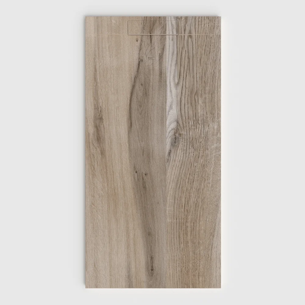 Plato de ducha 3D Plaster efecto madera TUALEM - vista frontal