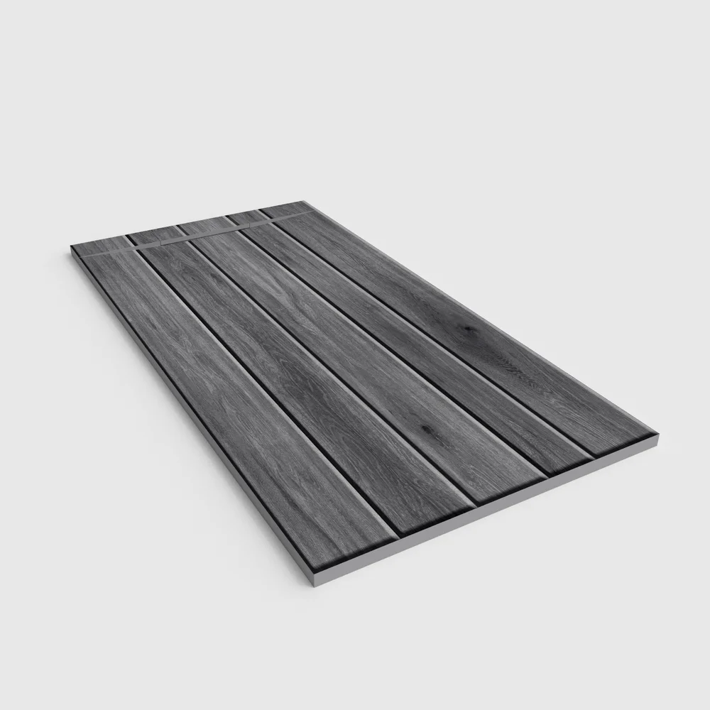 Plato de ducha 3D Plaster efecto madera VETINA - vista en perspectiva