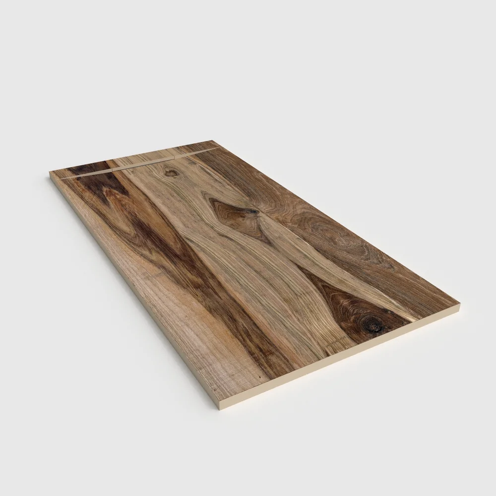 Plato de ducha 3D Plaster efecto madera WENDROA - vista en perspectiva