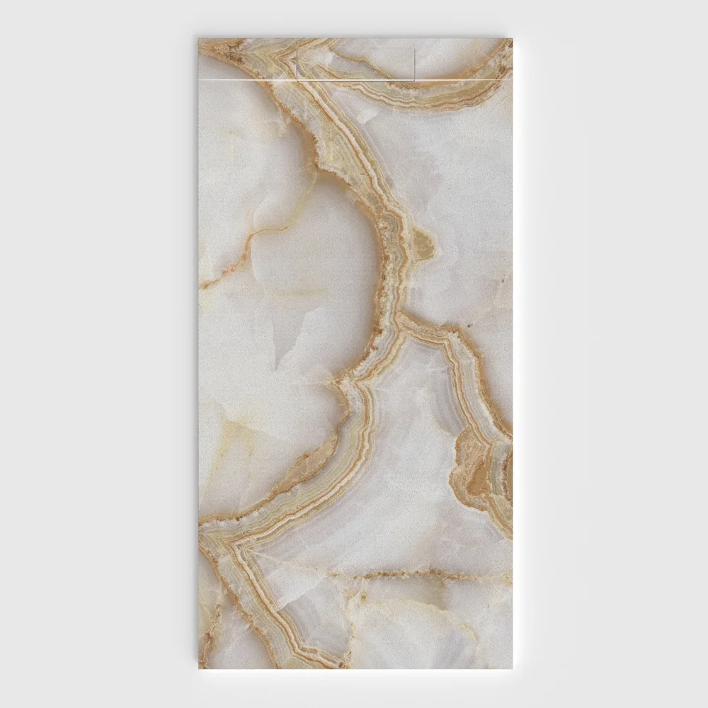 Plato de ducha 3D Plaster efecto mármol ALBARELLE - vista frontal